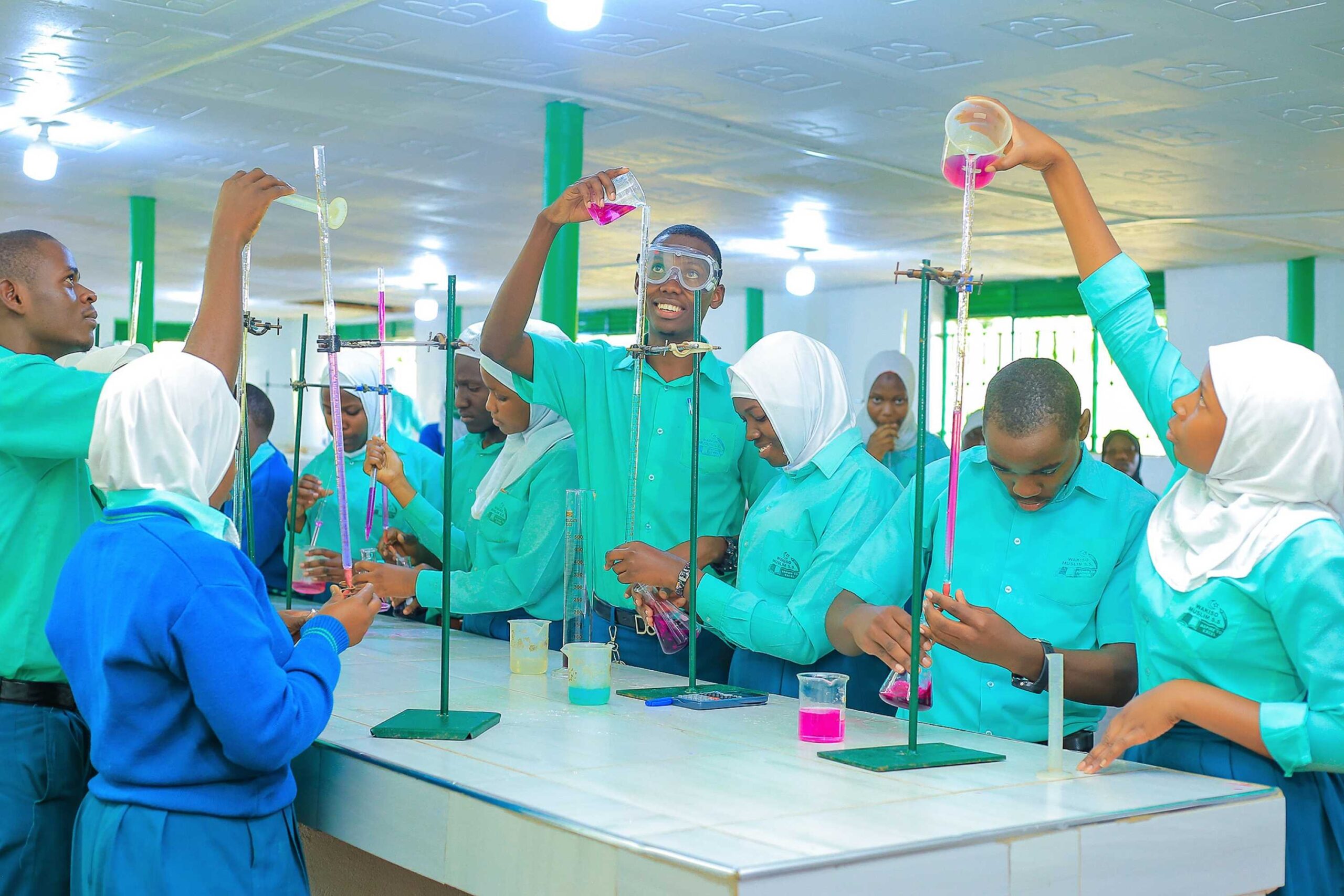 Students learning at Wakiso Muslim Secondary School